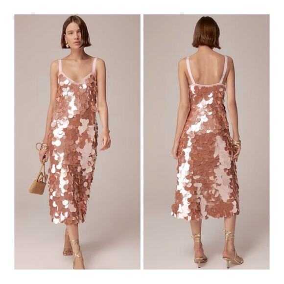 J Crew Collection Circle-Sequin Midi Dress - Picture 2 of 7